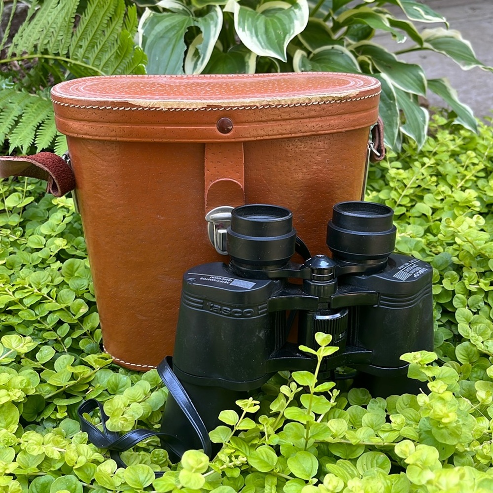 Vintage Tasco Binoculars in Leather Carrying Case